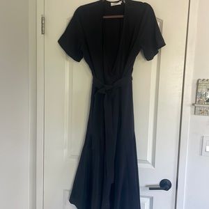 ALC Clarkson Midi Dress Silk Navy dress size 10